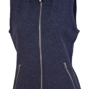 FLORA VEST, 60% FILTAD ULL, 40% LYOCELL — LIGHT NAVY