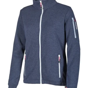 HEDDA WINDBREAKER, 100% EXTRA FINE MERINOULL — STEELBLUE
