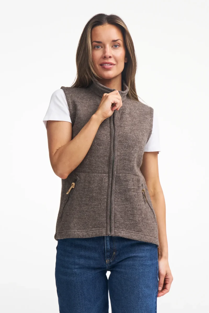 NLS COCO VEST, 100% OFÄRGAD ULL — BIRCH - Bild 4