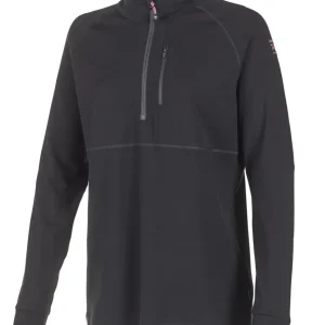 UNDERWOOL PIPER HALF ZIP — BLACK