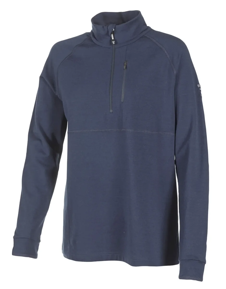 UNDERWOOL PIPER HALF ZIP — STEELBLUE