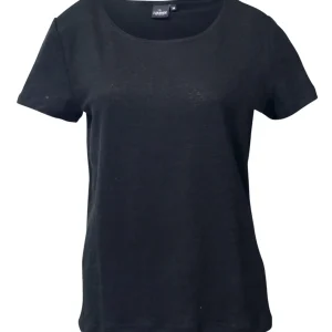 GY LEILA T-SHIRT 100% LIN — BLACK