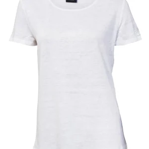 GY LEILA T-SHIRT 100% LIN — OFF WHITE