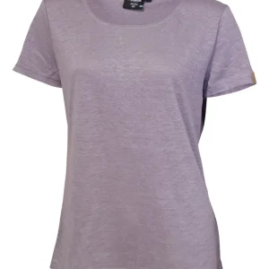 GY LEILA T-SHIRT 100% LIN — LAVENDER GRAY