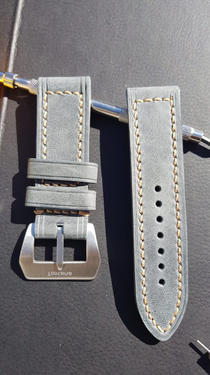 24mm Klockarmband – R.Elia gothenburg – Pani – Kraftig i äkta läder