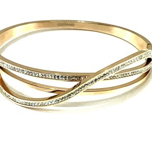 Armband med stenar rosé /stål