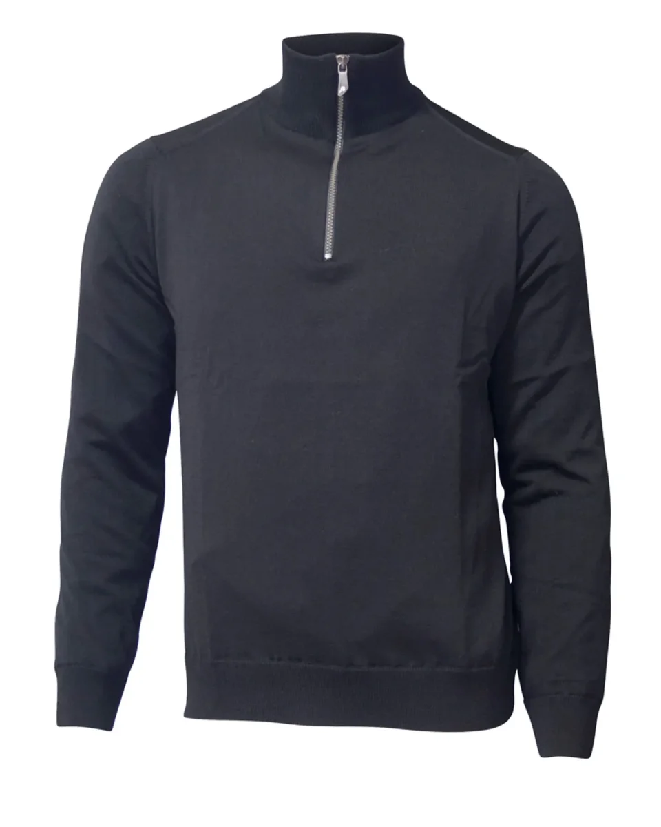 WILFRED WINDBREAKER, 100% EXTRA FINE MERINOULL — BLACK - Bild 2