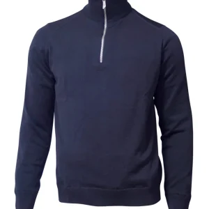 WILFRED WINDBREAKER, 100% EXTRA FINE MERINOULL — NAVY