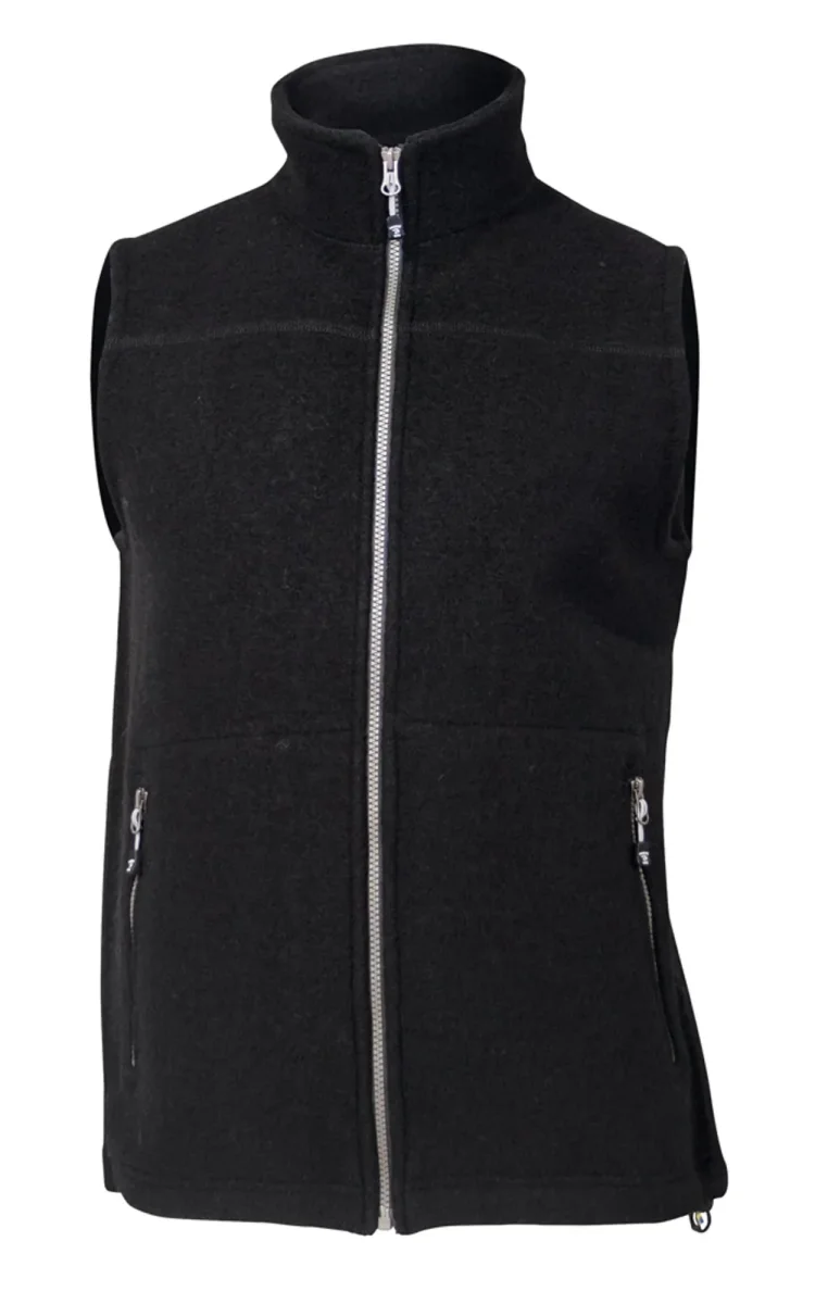 DANTE VEST, 100% FILTAD ULL — BLACK