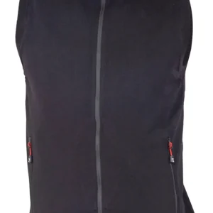 YORK VEST WINDBREAKER , 100% EXTRA FINE MERINOULL — BLACK