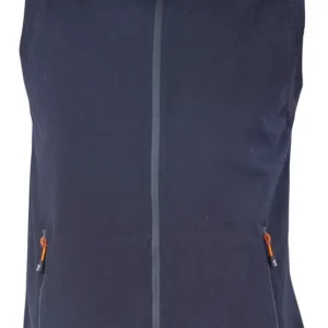 YORK VEST WINDBREAKER , 100% EXTRA FINE MERINOULL — NAVY