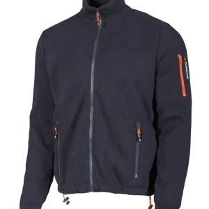HADAR FULL ZIP WINDBREAKER, 100% EXTRA FINE MERINOULL — NAVY