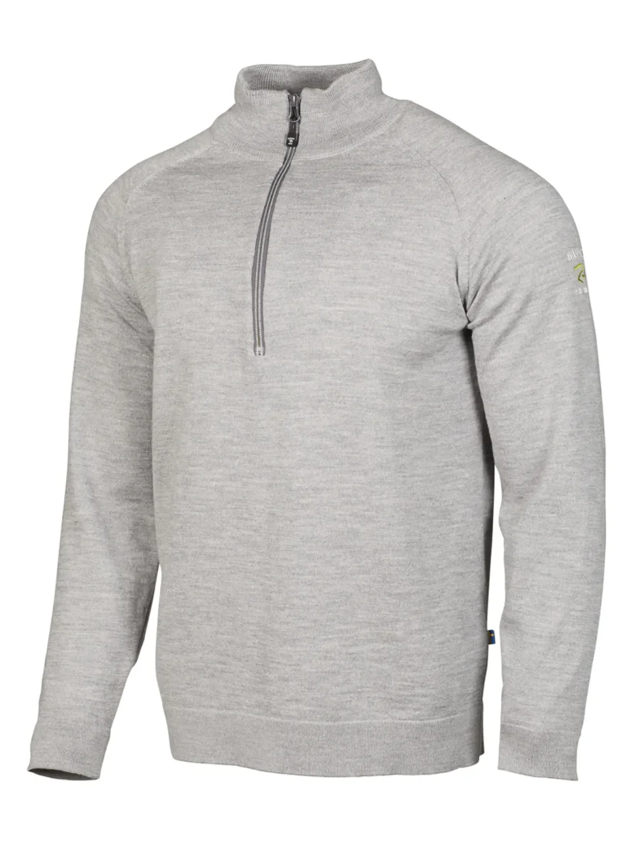 JOJJE HALF ZIP, 100% EXTRA FINE MERINOULL — GREY MARL - Bild 2