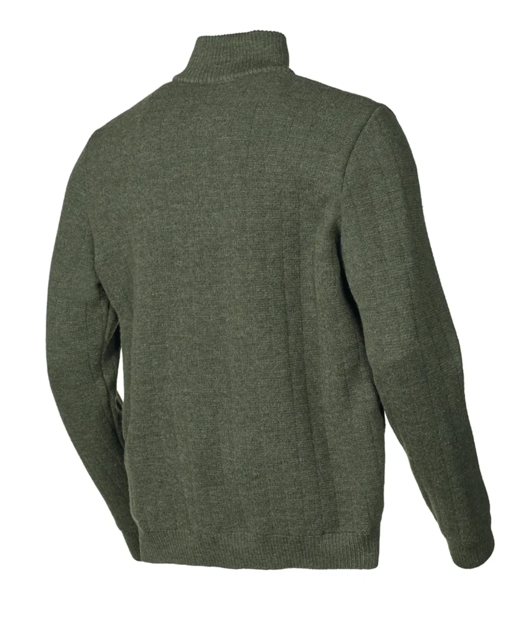 HUGO HALF ZIP, WINDBREAKER, 100% ULL — LODEN GREEN - Bild 3