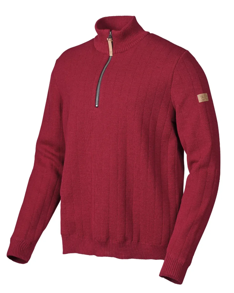 HUGO HALF ZIP, WINDBREAKER, 100% ULL — DEEP RED - Bild 2