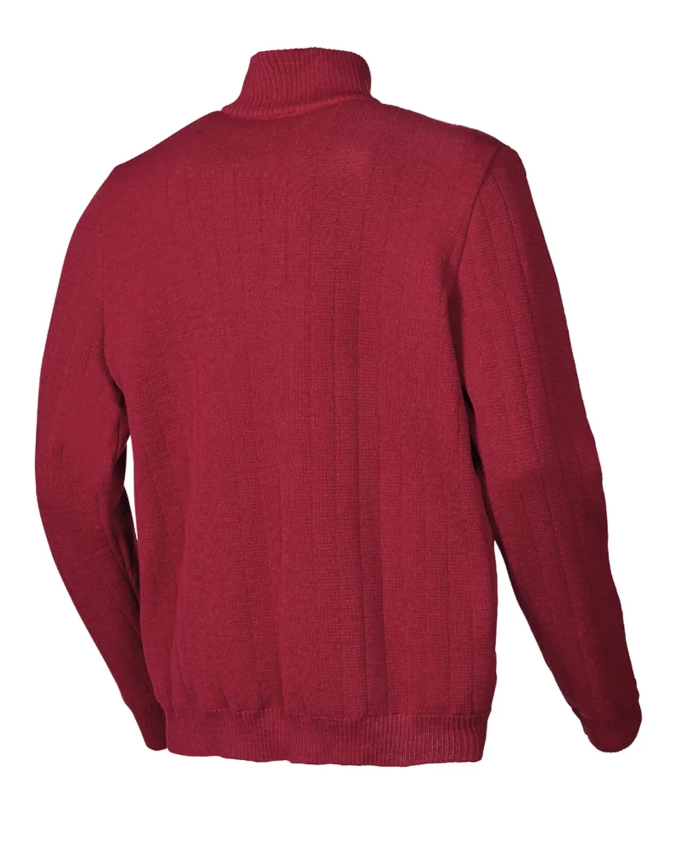HUGO HALF ZIP, WINDBREAKER, 100% ULL — DEEP RED - Bild 3