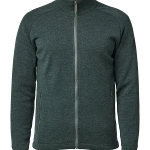 HENRY FULL ZIP WB, 100% FINE MERINOULL — RIFLE GREEN