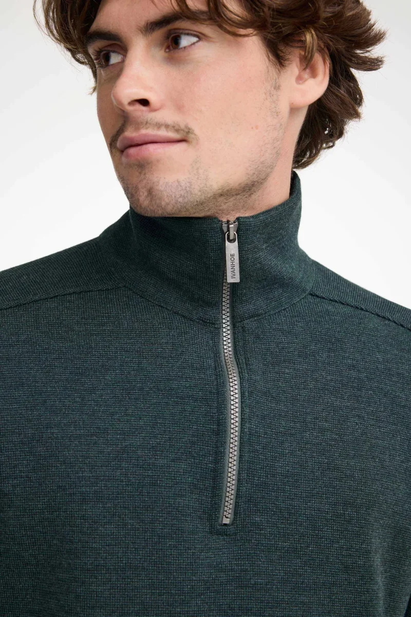 RUBEN HALF ZIP WB, 100% FINE MERINOULL — RIFLE GREEN - Bild 5