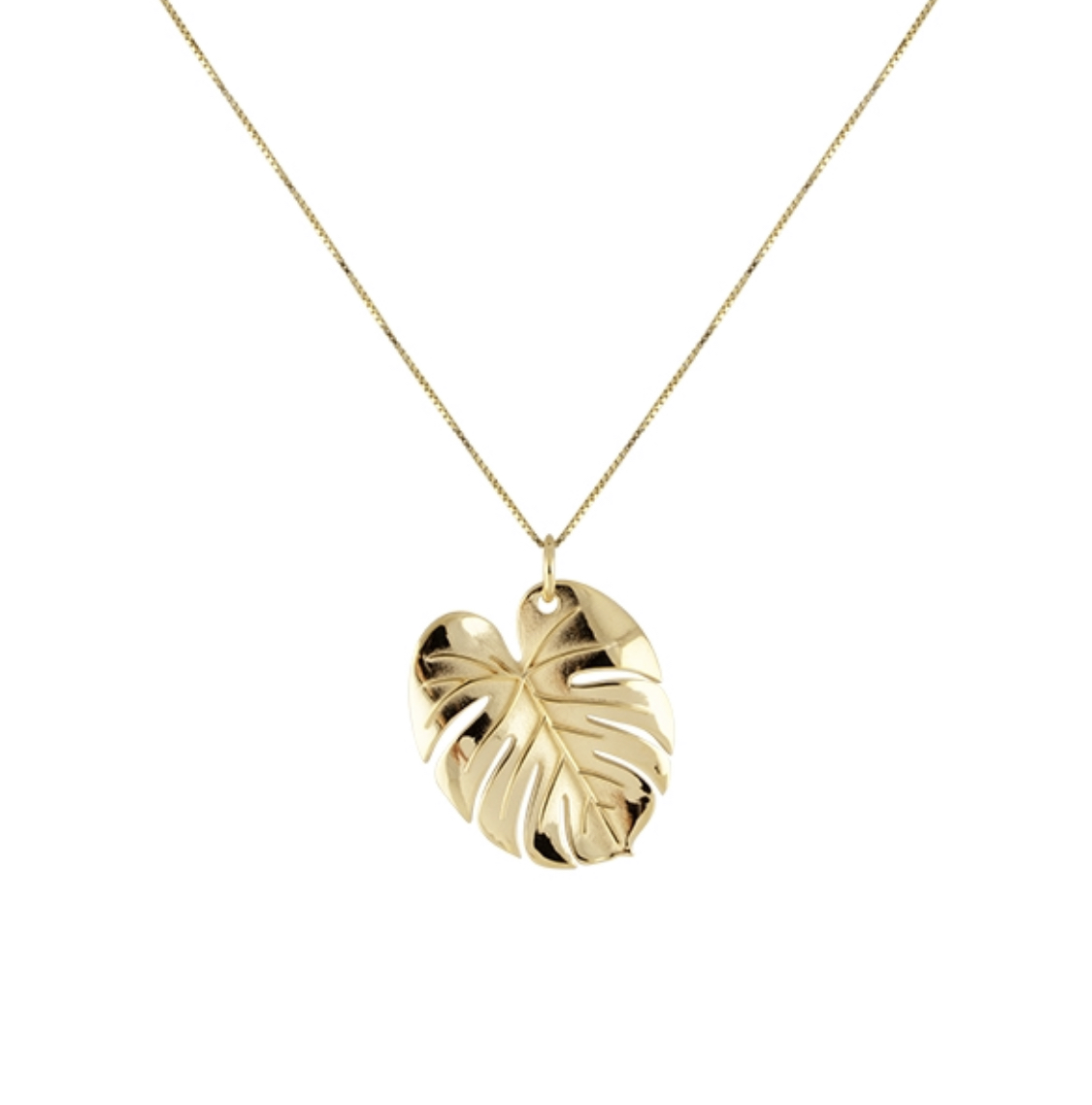 Palm Leaf Necklace Gold Small