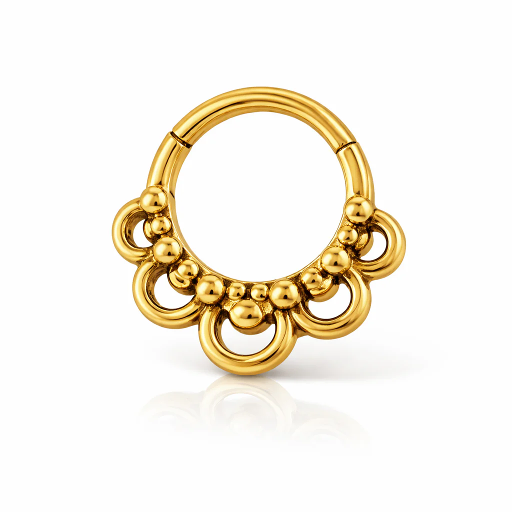 Clicker Ring - Piercingsmycke - Guld - Bild 2