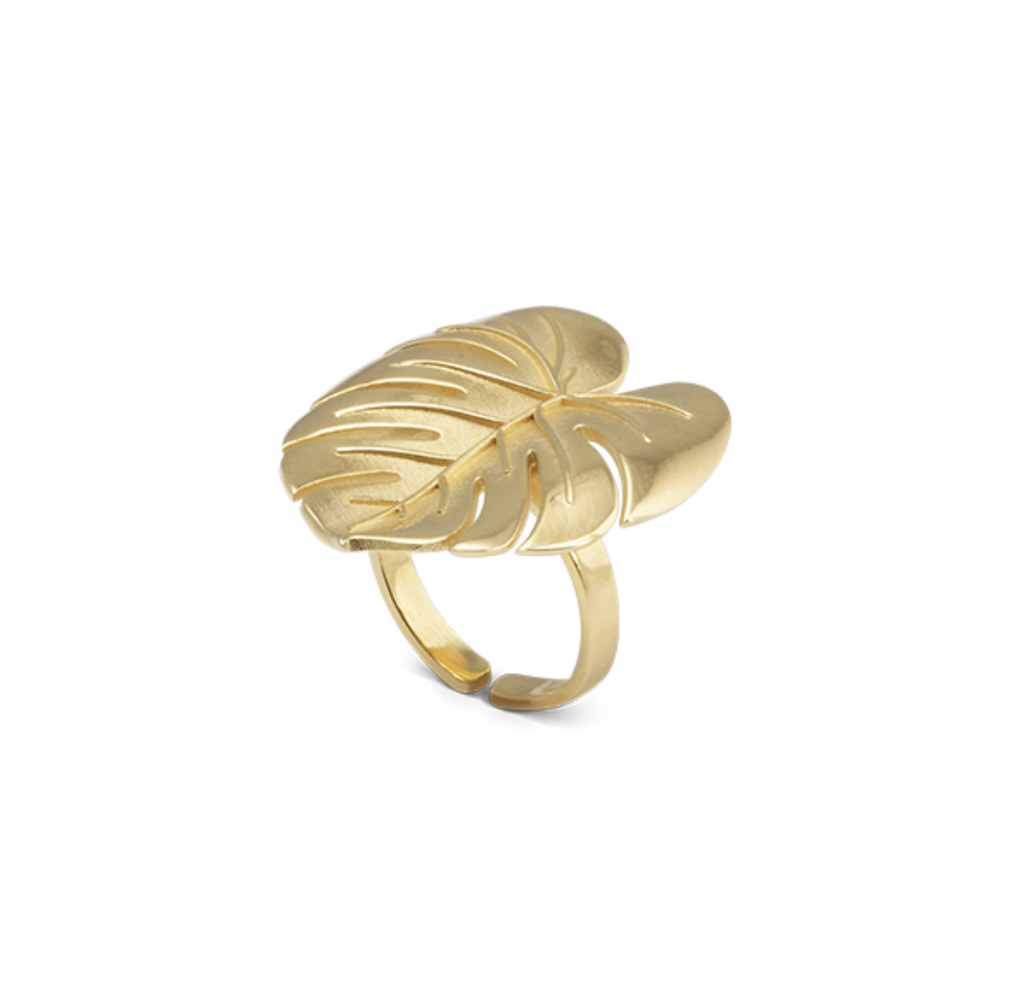 Palm Leaf Ring Gold - Bild 2