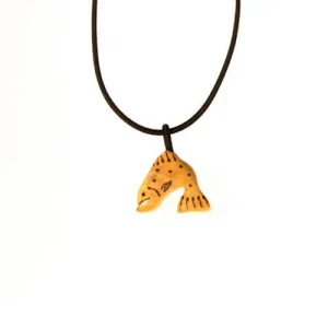 Birch necklace salmon