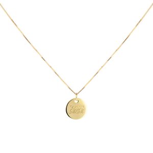 Queen MOM Coin Necklace Gold