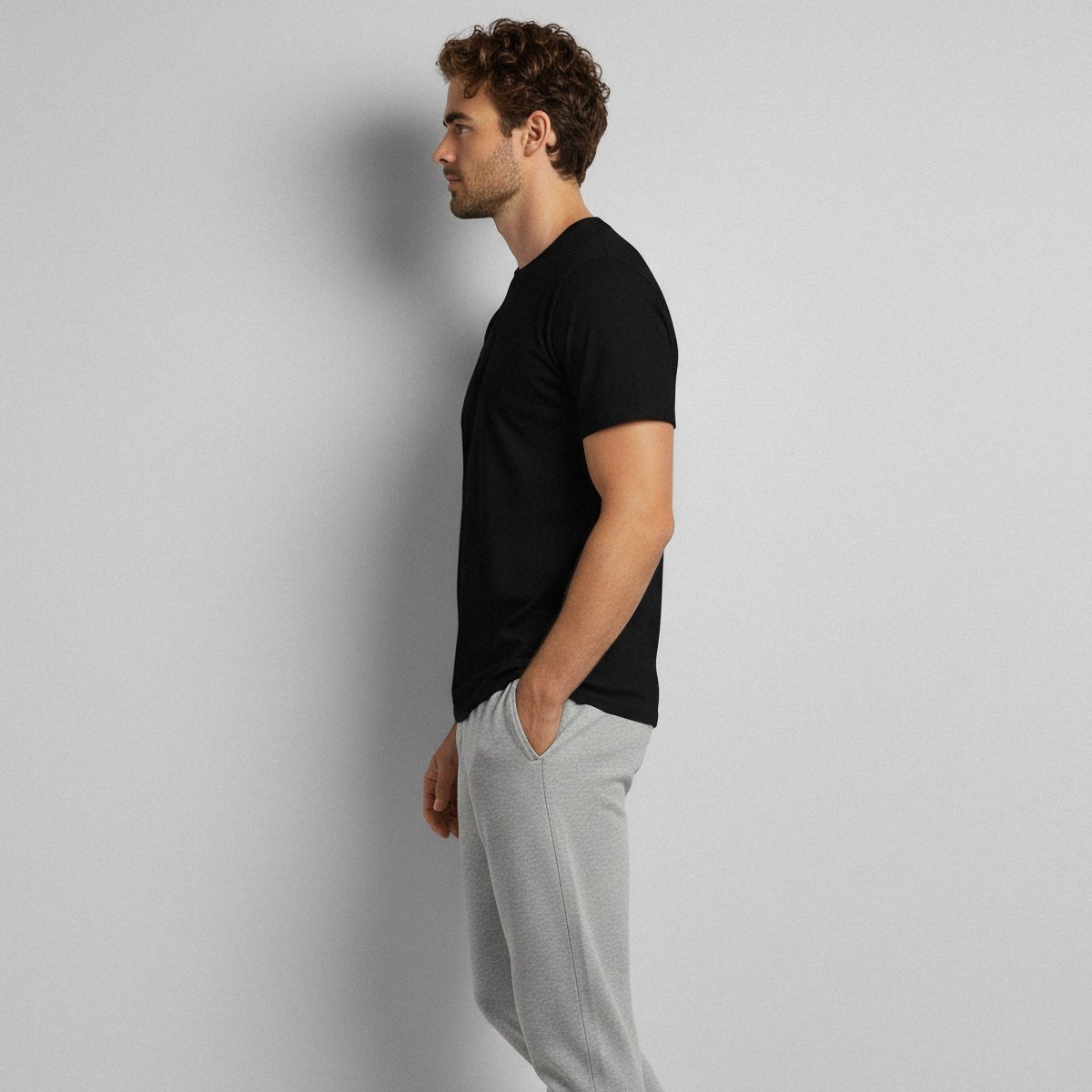 Herr T-shirt i bambu, normal passform - Bild 4