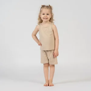 Barns mjuka pyjamas i bambu med shorts