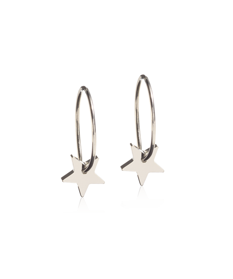 Blomdahl Titan Ear Ring 14 mm, Pendant Star 8 mm