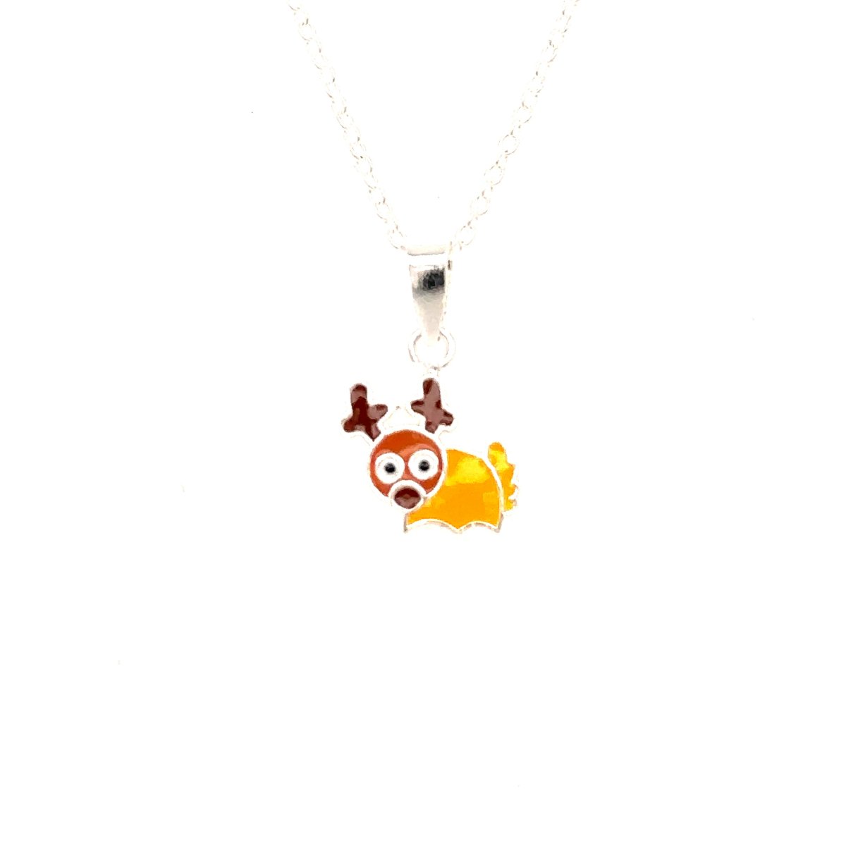 Silverhalsband med älg