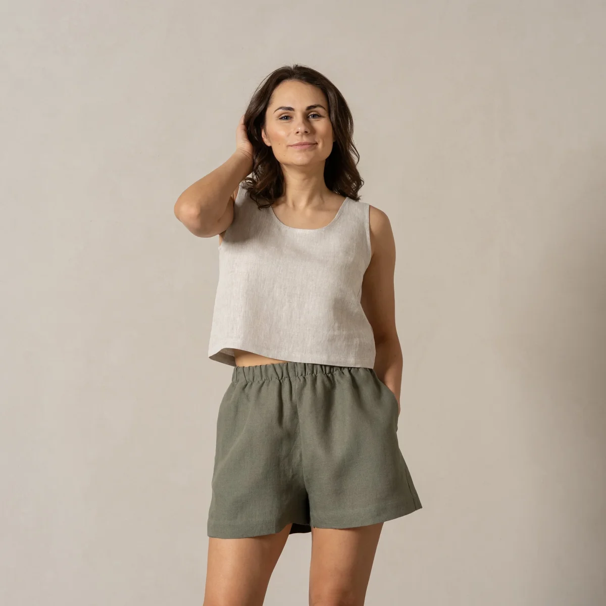 Sommar shorts med resår Demi - Bild 5