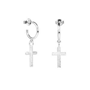Branch Cross Earring Silver