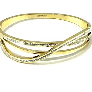 Armband med stenar guld/stål