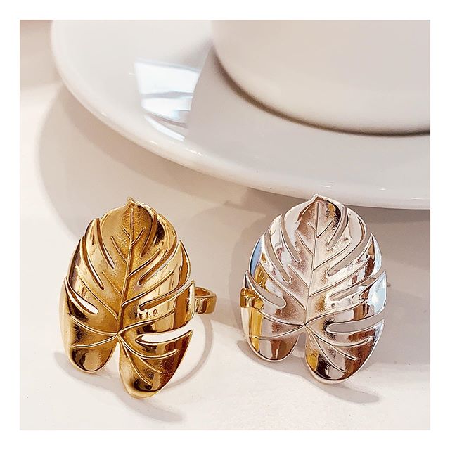 Palm Leaf Ring Gold - Bild 4