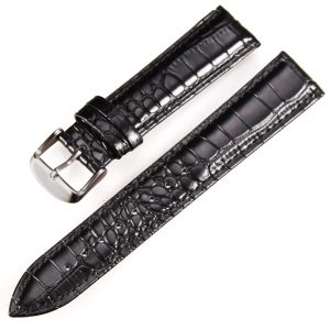 Klockarmband – Svart- Luxy – Äkta kalvläder
