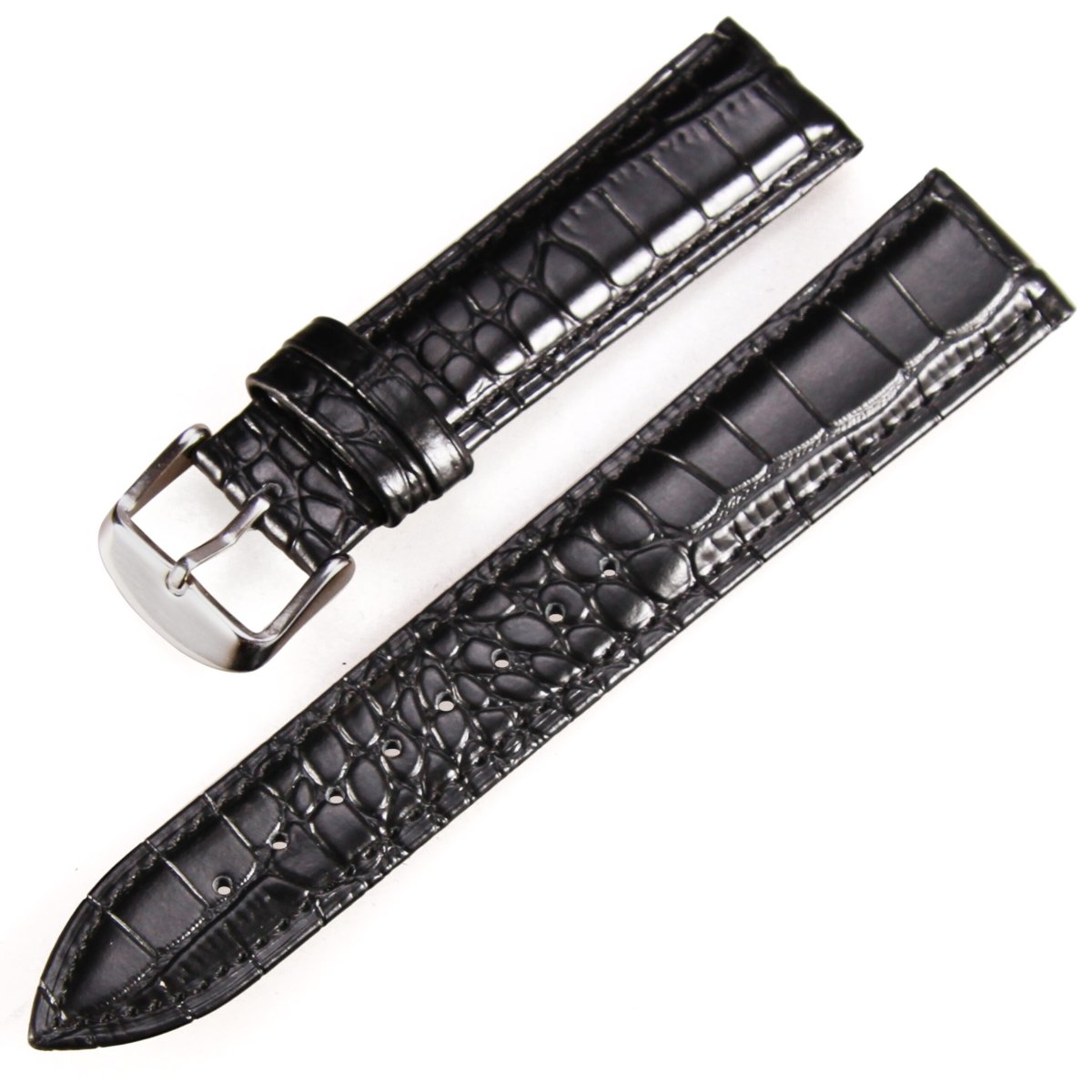 Klockarmband – Svart- Luxy – Äkta kalvläder