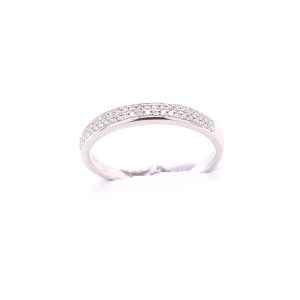 Alliansring dubbel totalt 48 brillianter   0,15ct 18k wsi