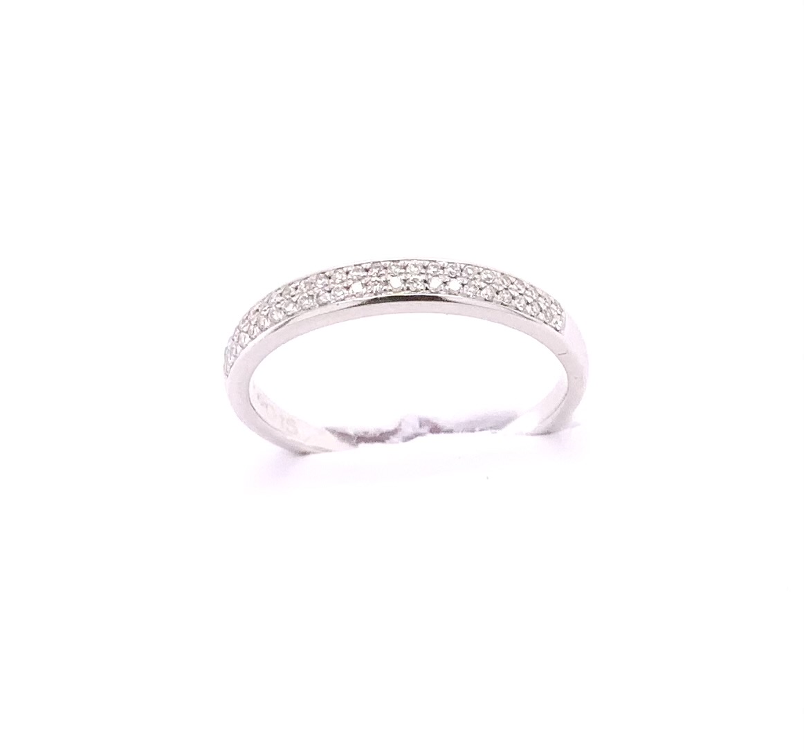 Alliansring dubbel totalt 48 brillianter 0,15ct 18k wsi