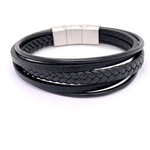 Läderarmband 5 radig