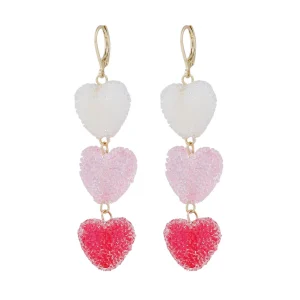 Sugar Hearts Earrings G/Mix Cerise