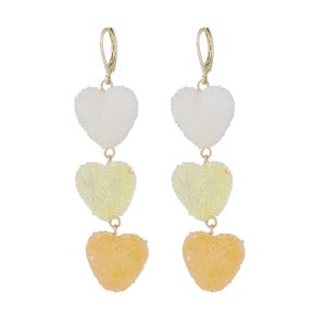 Sugar Hearts Earrings G/Mix Orange