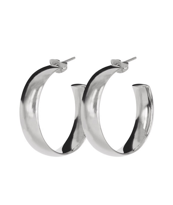 Klara Wide Earrings Steel