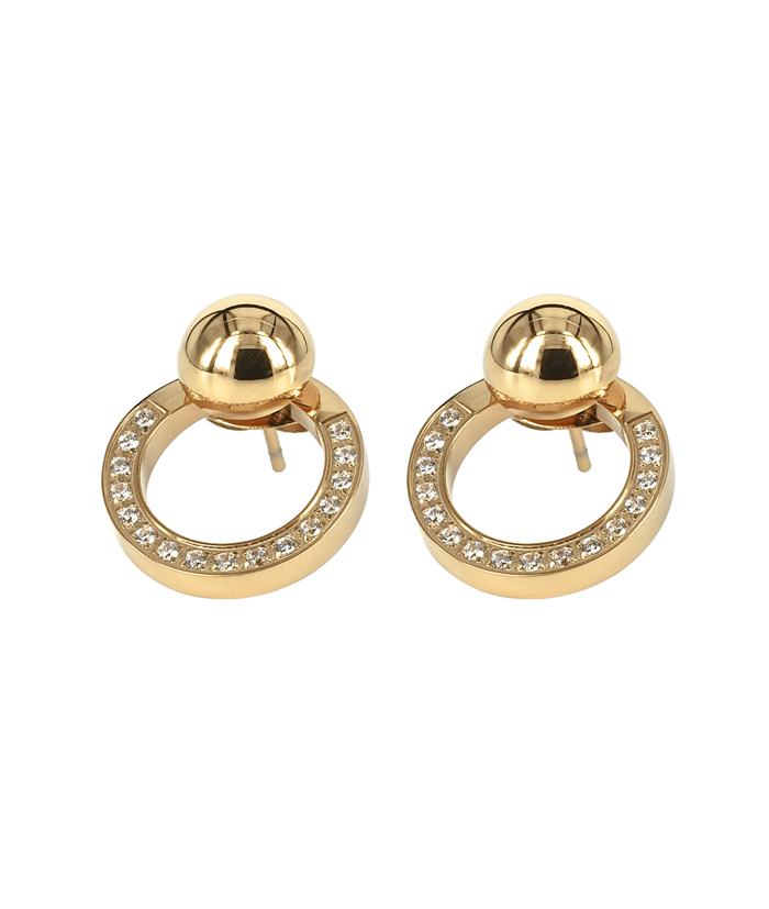 Leia Earrings Gold/White - Bild 2