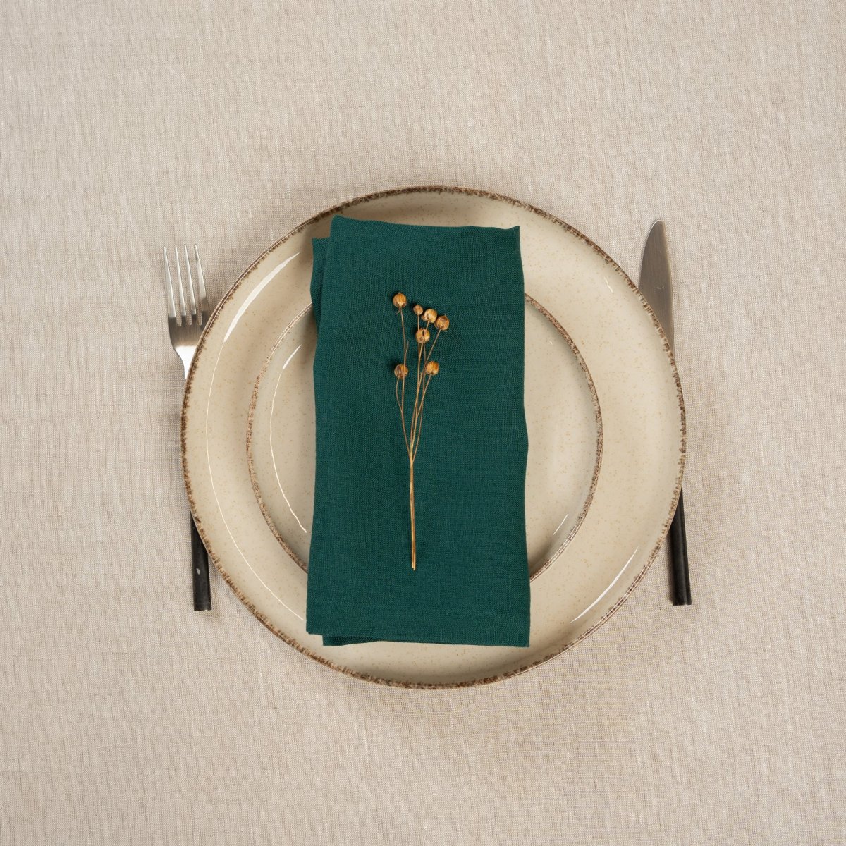 Set med linneservetter - Bild 5