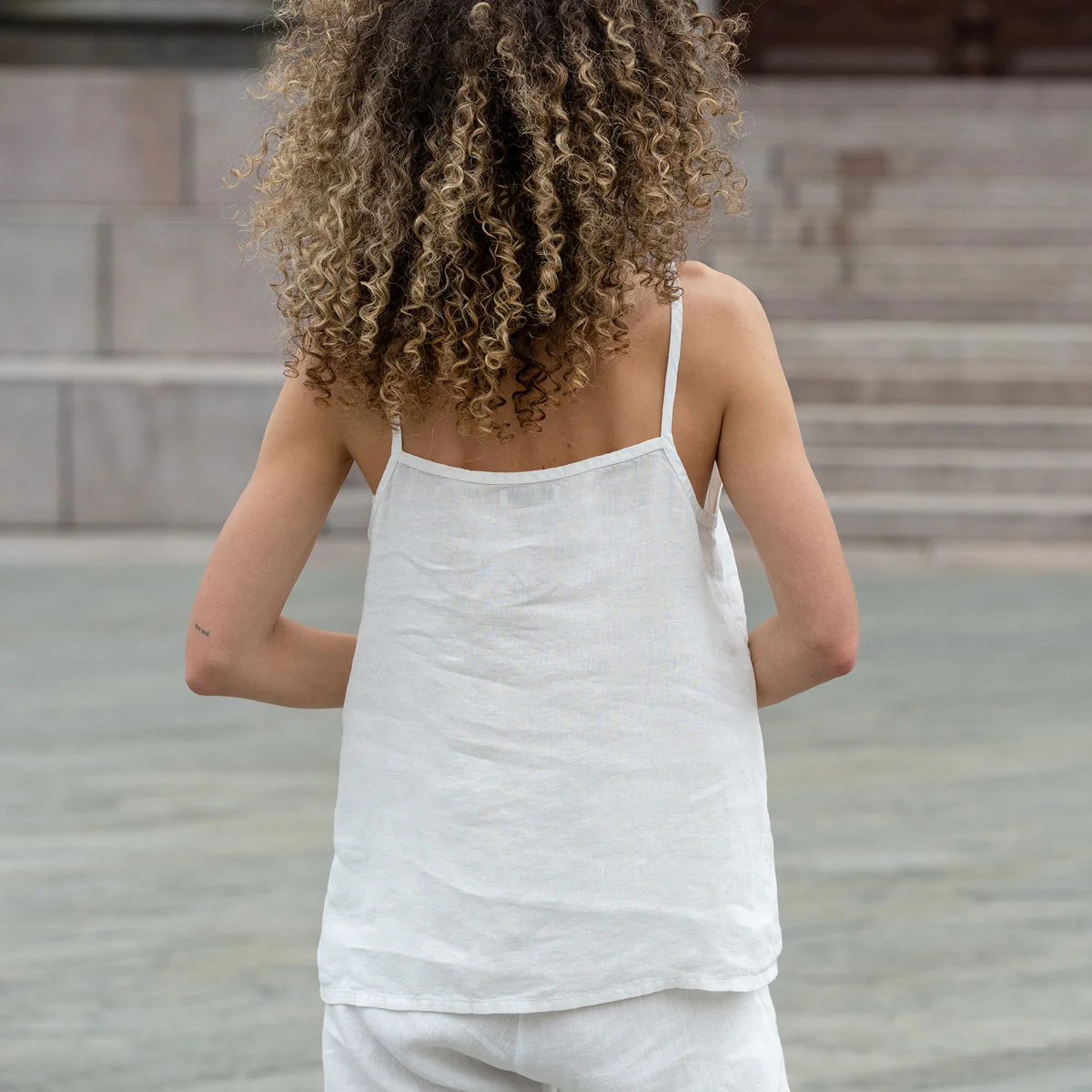 Linne Slip Top Kim Ren Vit - Bild 6
