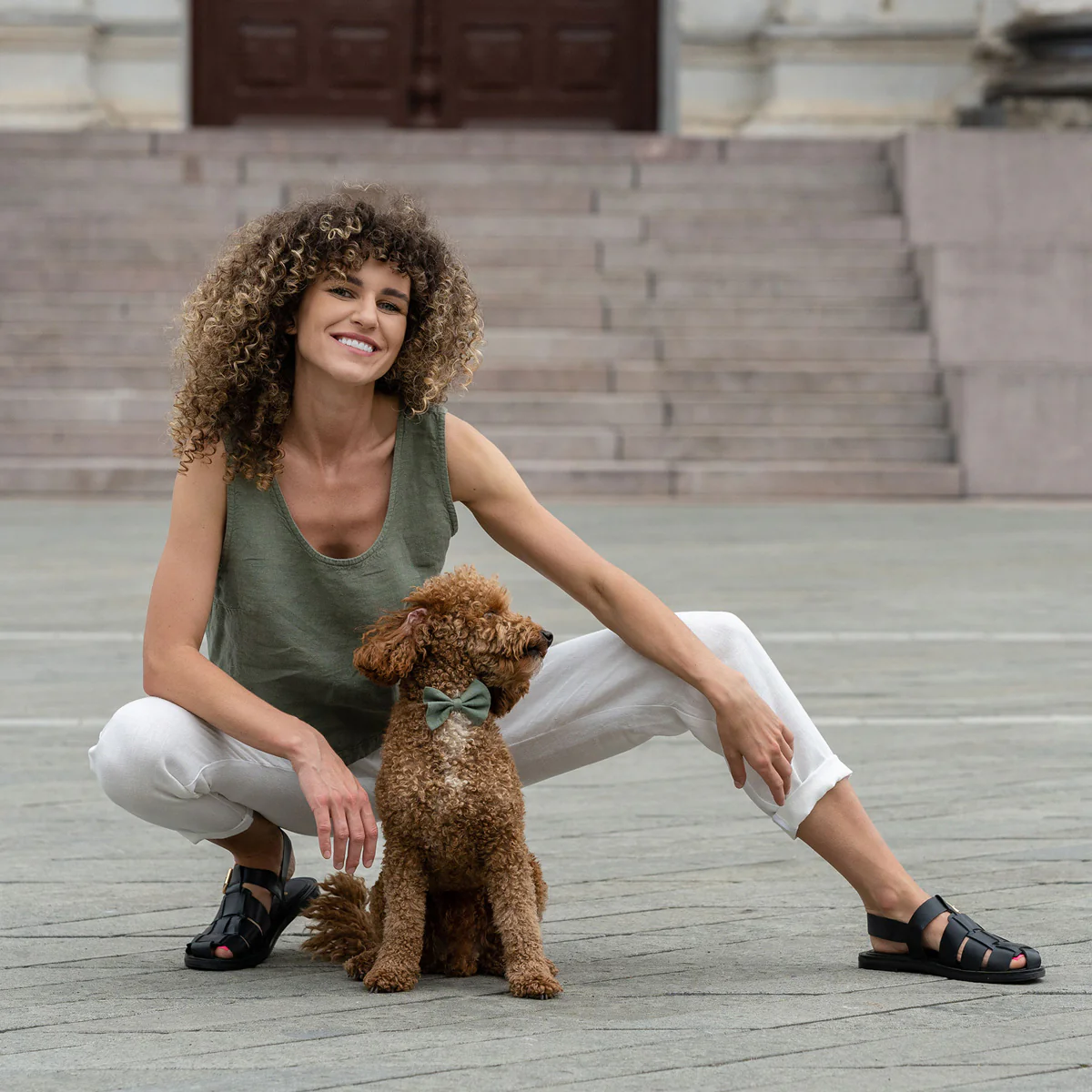 Linne Crop Top Ana Sten Grön - Bild 9