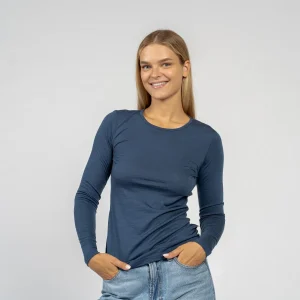 Dam 160 Termisk Långärmad Tröja Denim