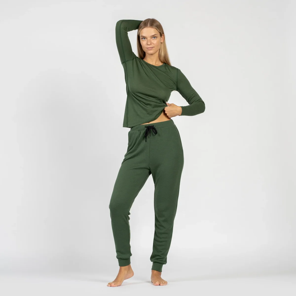 Dam långärmad topp och joggers-set - Bild 2
