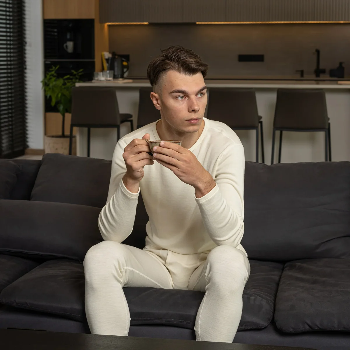 Herr 250 Termo Långärmad Tröja Naturlig - Bild 6